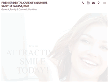 Tablet Screenshot of premierdentalcolumbus.com